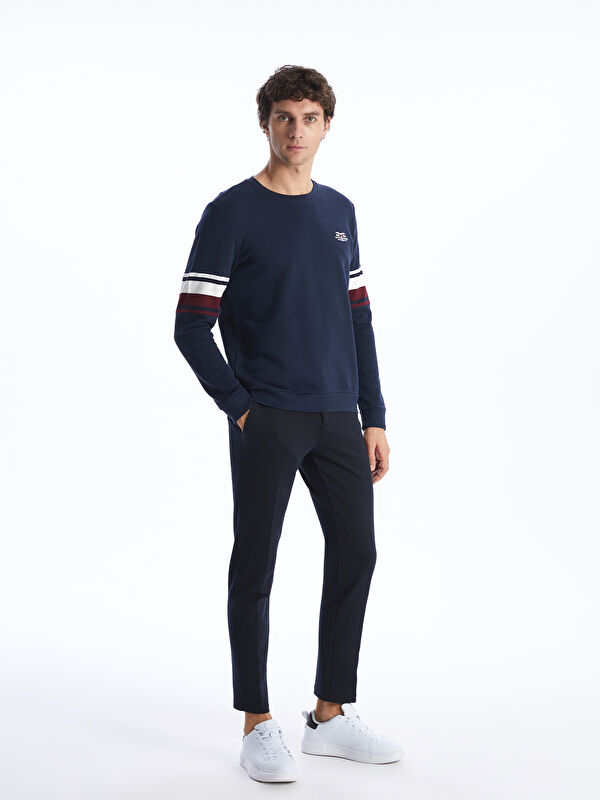 SOUTHBLUE Crew Neck Printed Men's Thick Sweatshirt -W3JH82Z8