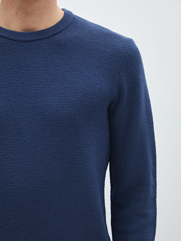 LCW Vision İndigo Bisiklet Yaka Erkek Triko Kazak - W3JY14Z8-VLD | LCW