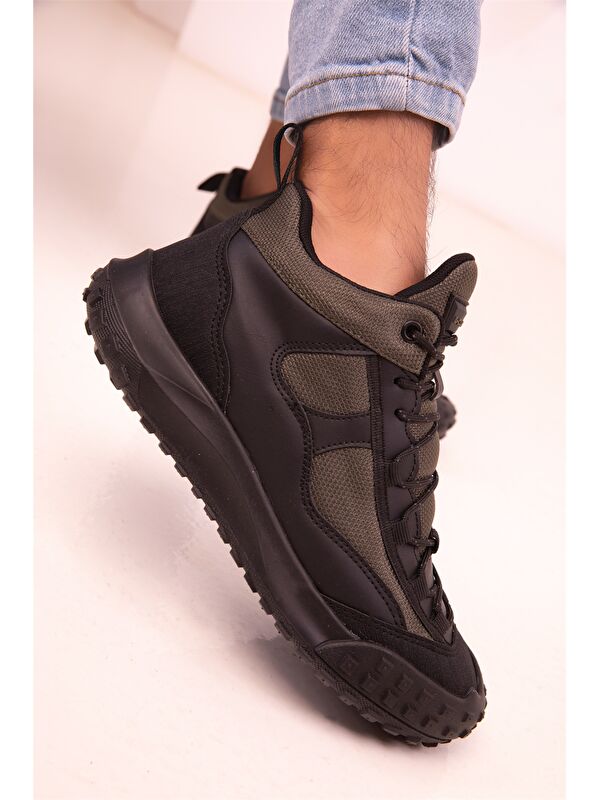 Deri Görünümlü Bağcıklı Erkek Bot - Görsel 6