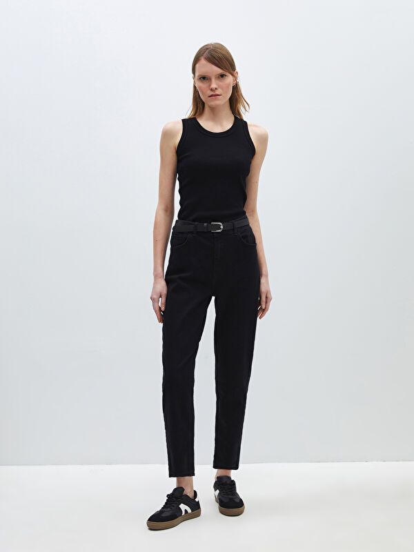 LCW Jeans Belted Mom Fit Women's Jeans