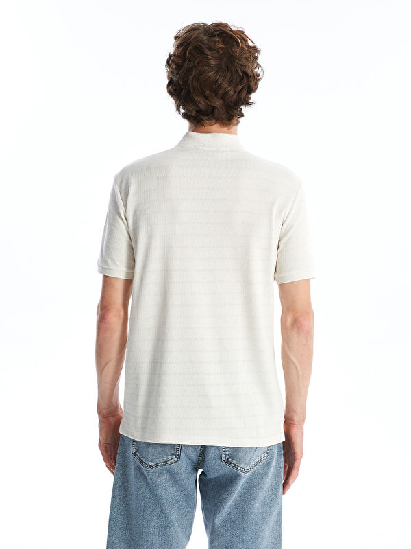 レベッカ　SP XSIDE Polo Neck Short Sleeve Pique Men's Textured T-Shirt