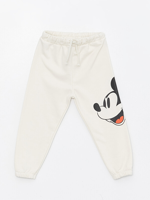 LCW Kids Beli Lastikli Mickey Mouse Baskılı Erkek Bebek Jogger Eşofman Altı