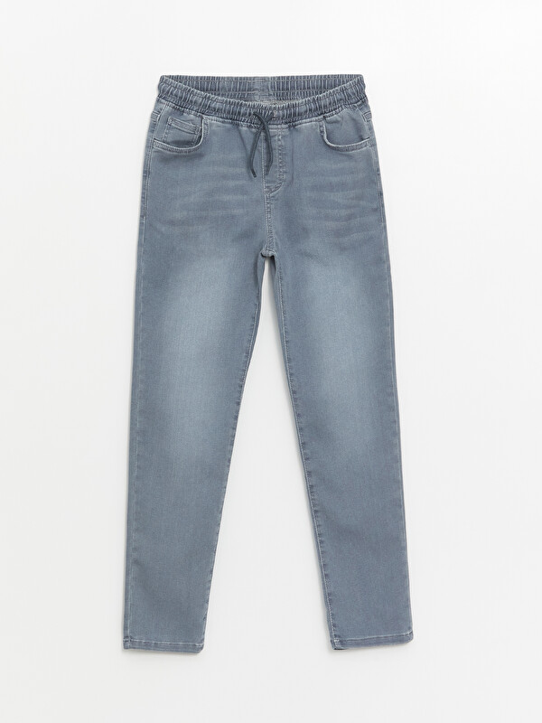 LCW Kids Beli Lastikli Slim Fit Erkek Çocuk Jean Pantolon