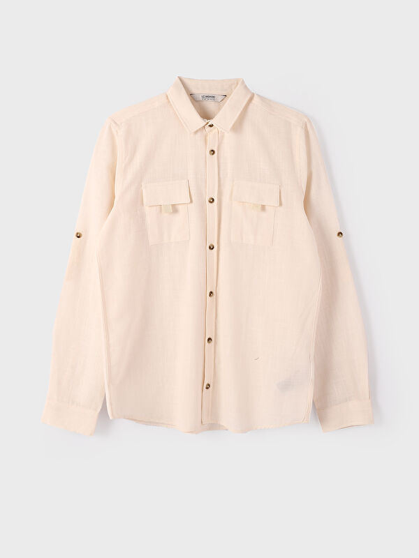 LCW Kids Basic Long Sleeve Boys' Shirt
