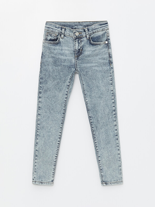 LCW Kids Beli Ayarlanabilir Lastikli Erkek Çocuk Jean Pantolon