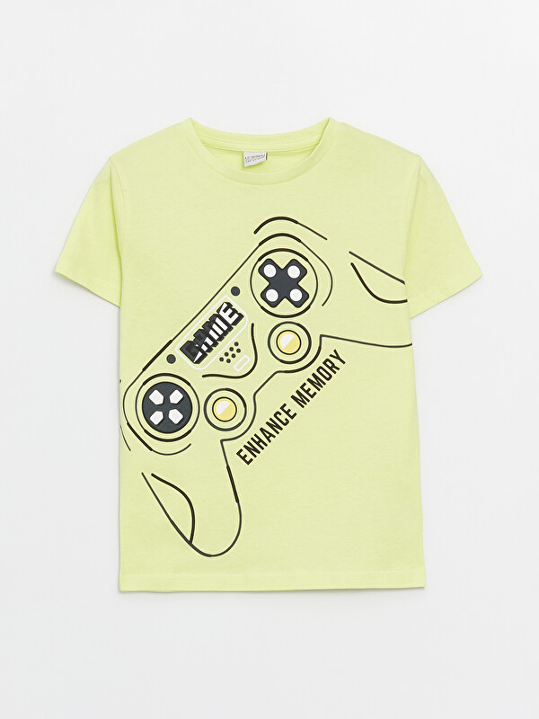 LCW Kids Crew Neck Printed Short Sleeve Boys' T-Shirt