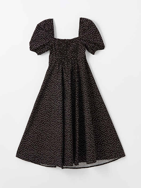 XSIDE Square Collar Polka Dot Short Sleeve Women's Dress