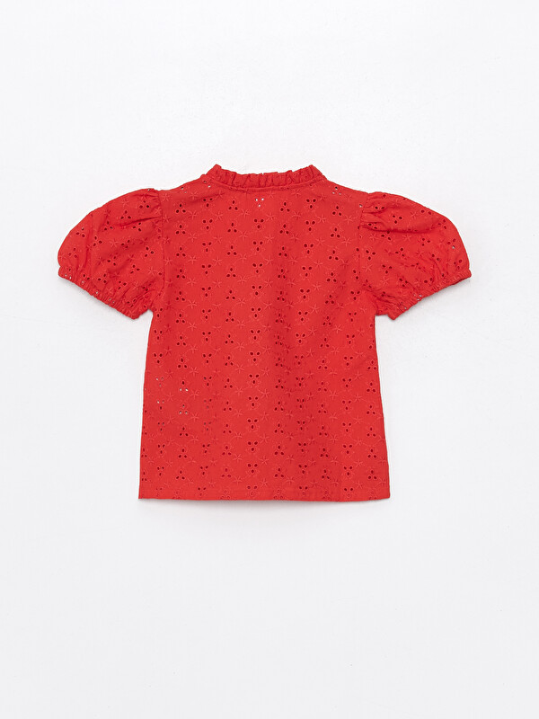 LCW Kids Bisiklet Yaka Nakışlı Kız Çocuk Gömlek - S4BD40Z1-GZX