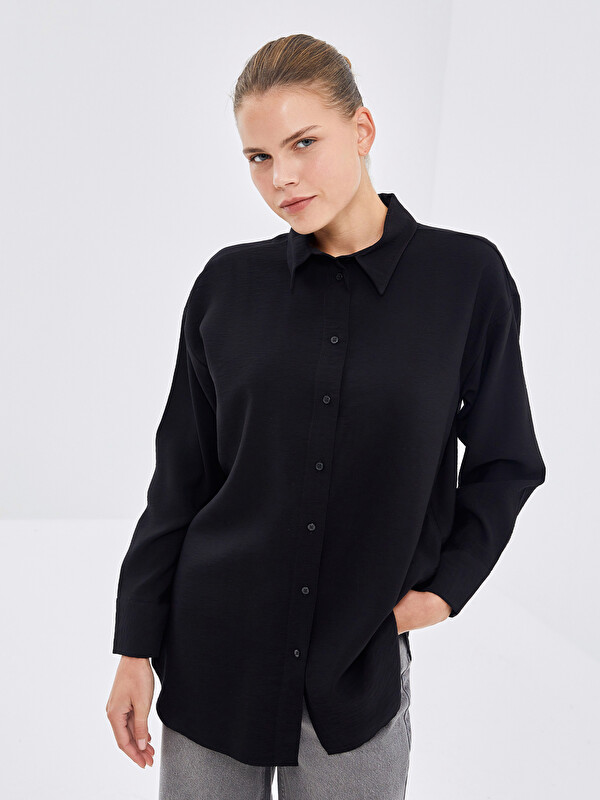 LCW Modest Oversize Kadın Gömlek Tunik