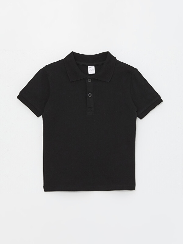 LCW Kids Polo Yaka Kısa Kollu Basic Erkek Çocuk Tişört