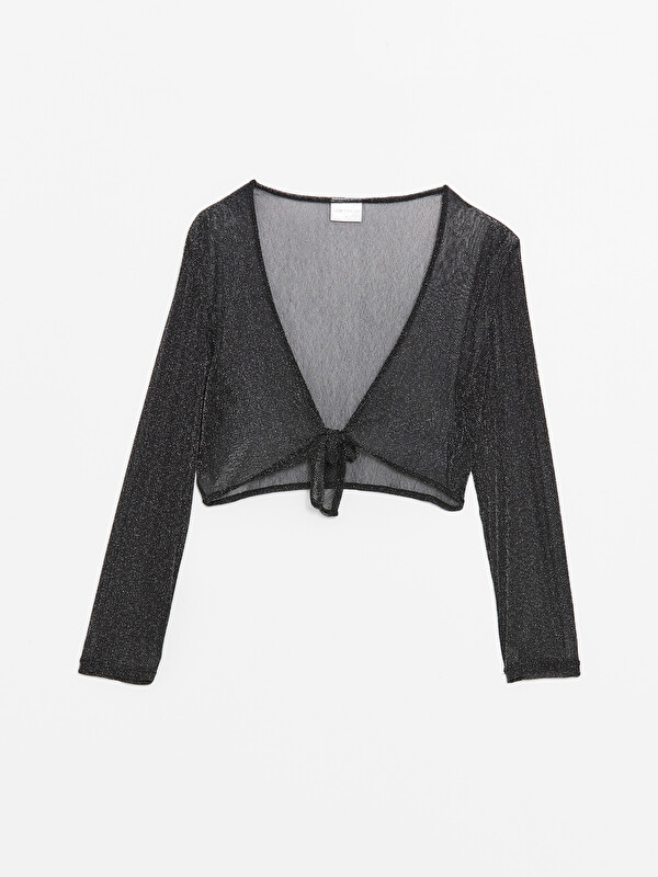 LCW DREAM V Yaka Parlak Görünümlü Kadın Kimono