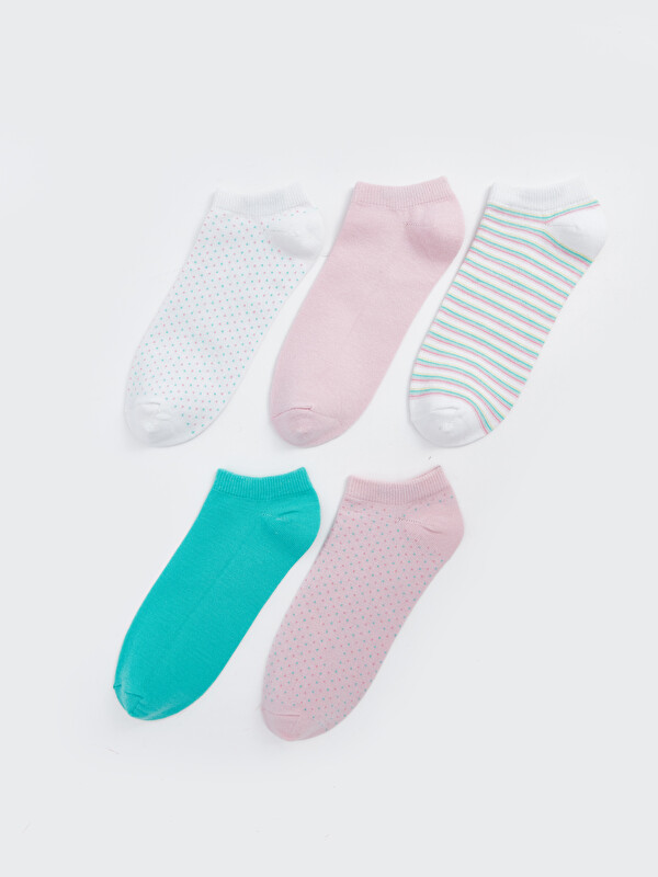 LCW DREAM Patterned Women's Trainer Socks 5 Pack
