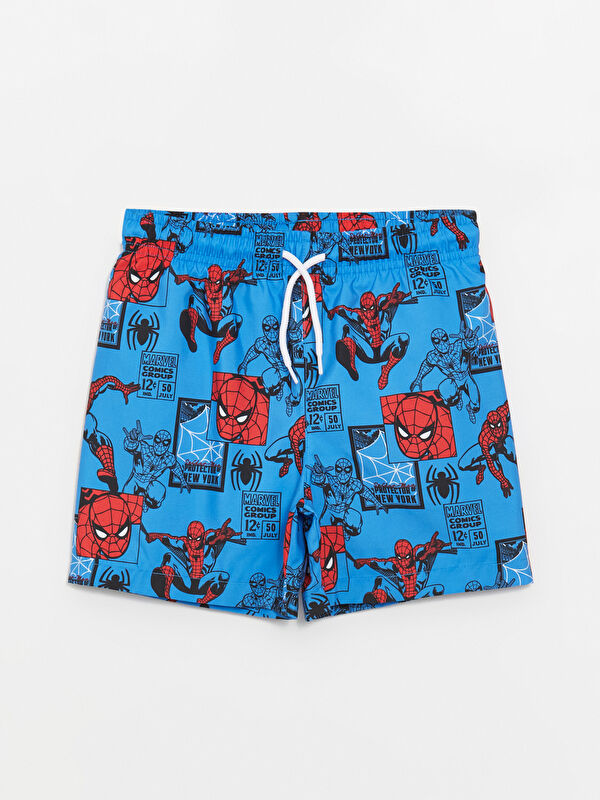 LCW Kids Spider-Man Baskılı Erkek Çocuk Deniz Şortu