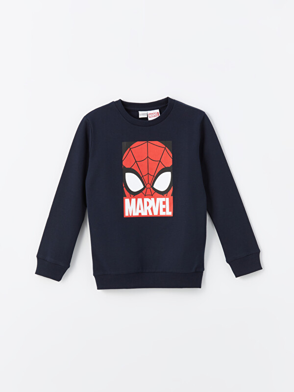LCW Kids Crew Neck Spider-Man Printed Long Sleeve Boys' T-Shirt