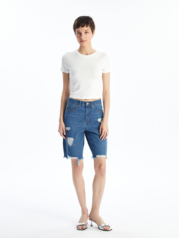 LCW Jeans Әйелдерге арналған джинс шорты