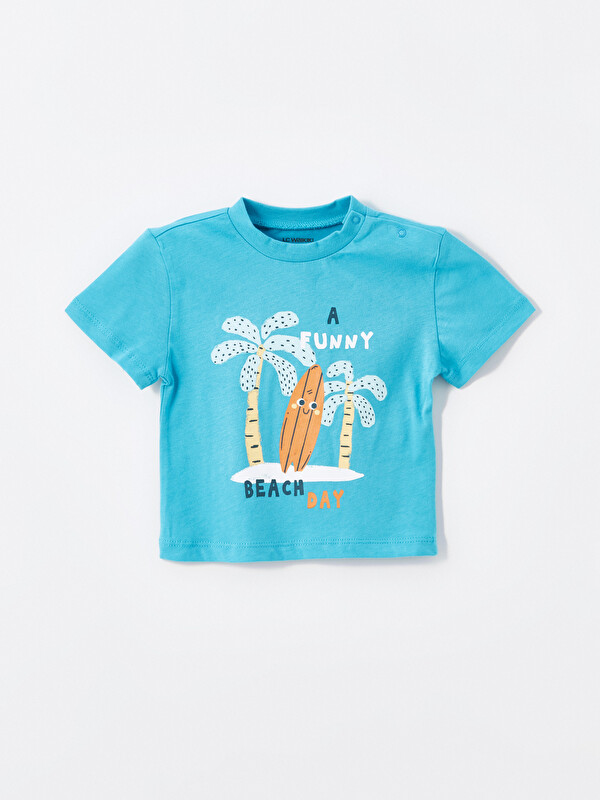 baby_g24 Thyg LCW baby Crew Neck Printed Baby Boys T-Shirt 2 Pack - S4DQ97Z1-GGW