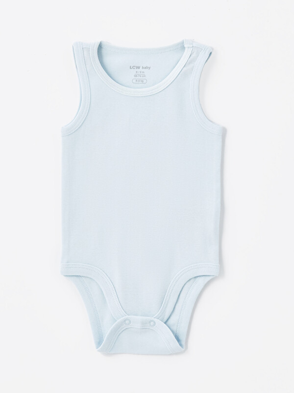 LCW baby Bisiklet Yaka Erkek Bebek Çıtçıtlı Body