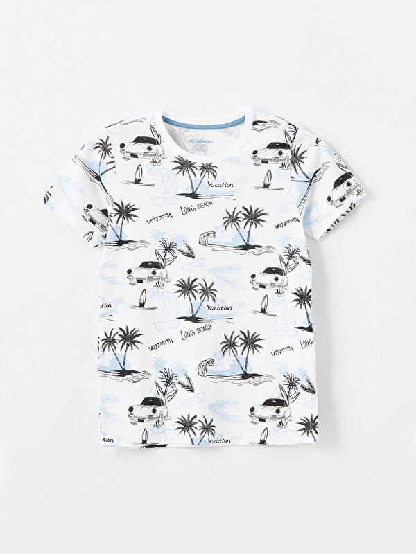 LCW Kids Bisiklet Yaka Erkek Çocuk Pijama Üst