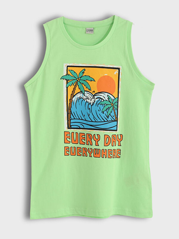 LCW Kids Crew Neck Printed Boys' Tank Top