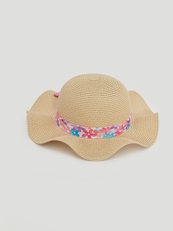 LCW ACCESSORIES Kız Çocuk Hasır Fötr Şapka