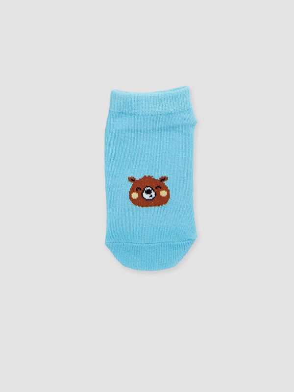 LCW baby Ayıcık Desenli Erkek Bebek Patik Çorap
