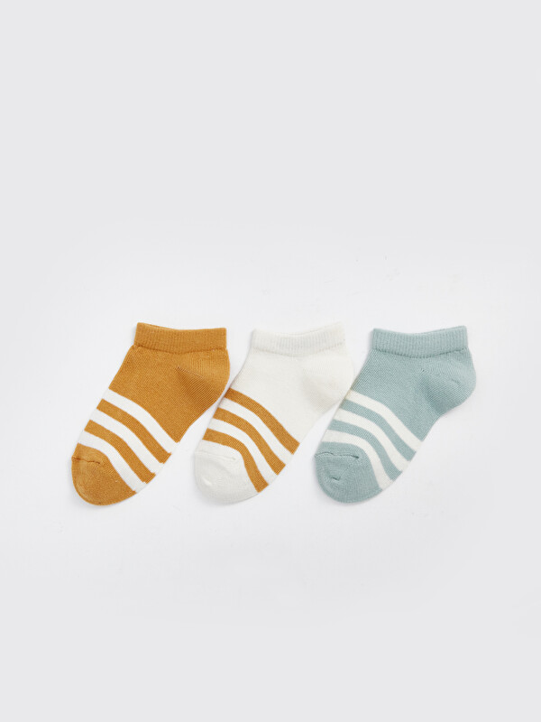 LCW baby Striped Baby Boys' Trainer Socks 3-pack