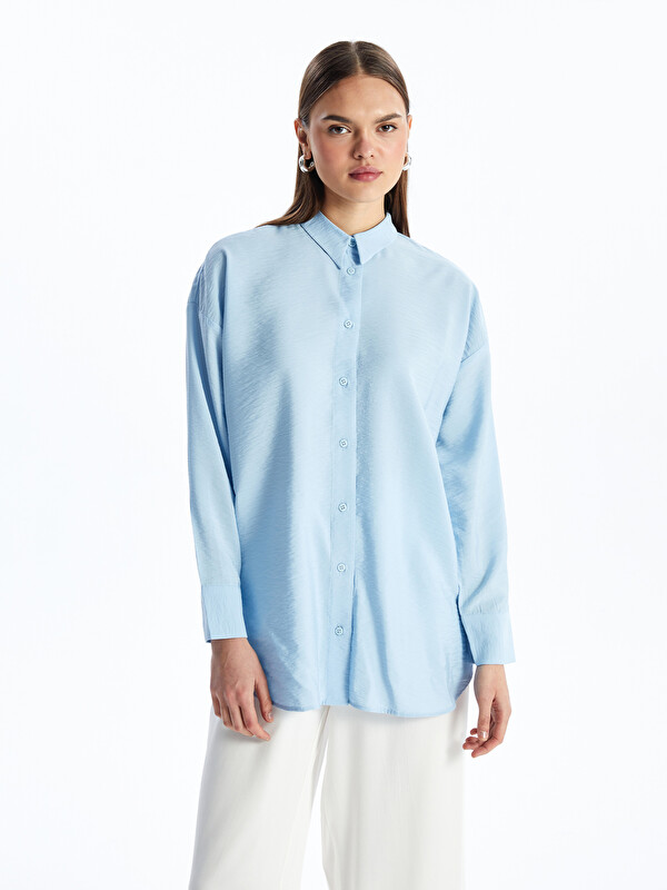 LCW Modest Tunique Chemise Unie Oversize pour Femmes