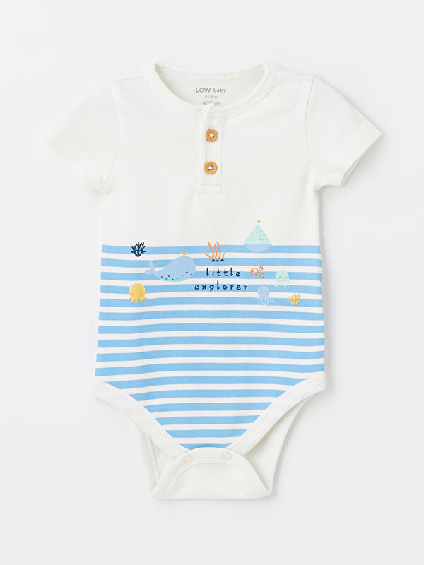 LCW baby Baskılı Erkek Bebek Çıtçıtlı Body