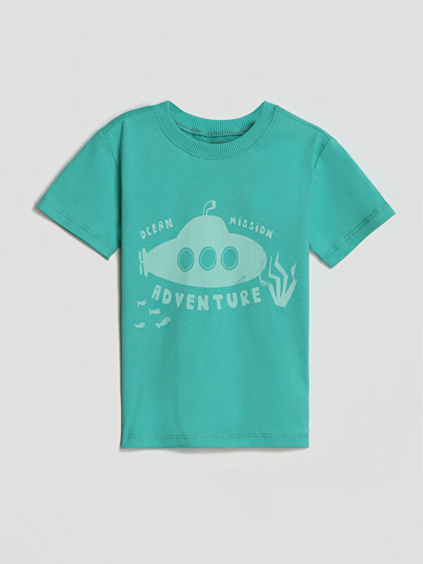 LCW Kids Rundhalsausschnitt Kurzarm Bedrucktes Baby Jungen T-Shirt