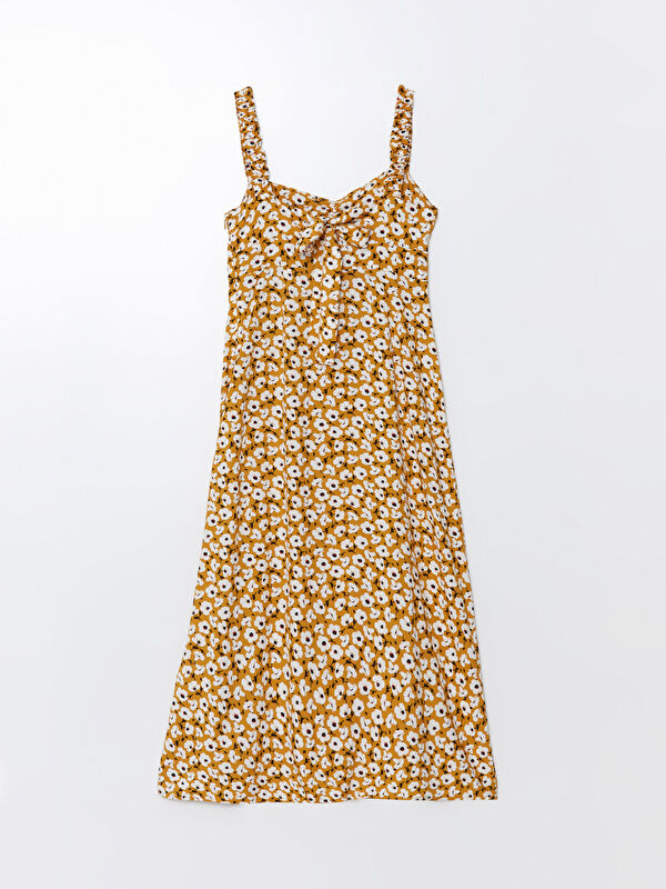 rococoRoseyellowflower LeedsBIG size 38㎝ LCW Vision Sarı Kalp Yaka Çiçekli Elbise - S4JE26Z8-LUG | LCW