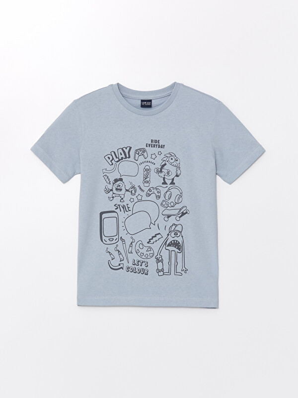LCW ECO Crew Neck Printed Short Sleeve Boys' T-Shirt