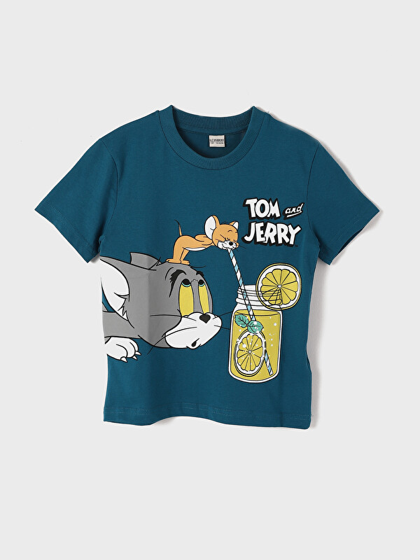 LCW Kids Crew Neck Tom and Jerry Printed Short Sleeve Boys' T-Shirt