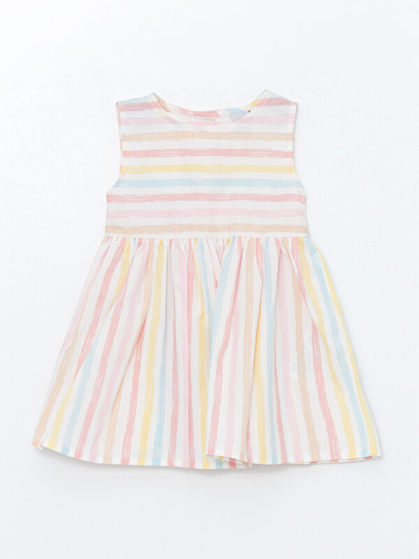 LCW Kids Crew Neck Striped Baby Girls' Dress