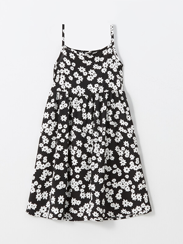 LCW Kids Square Collar Floral Girl's Dress