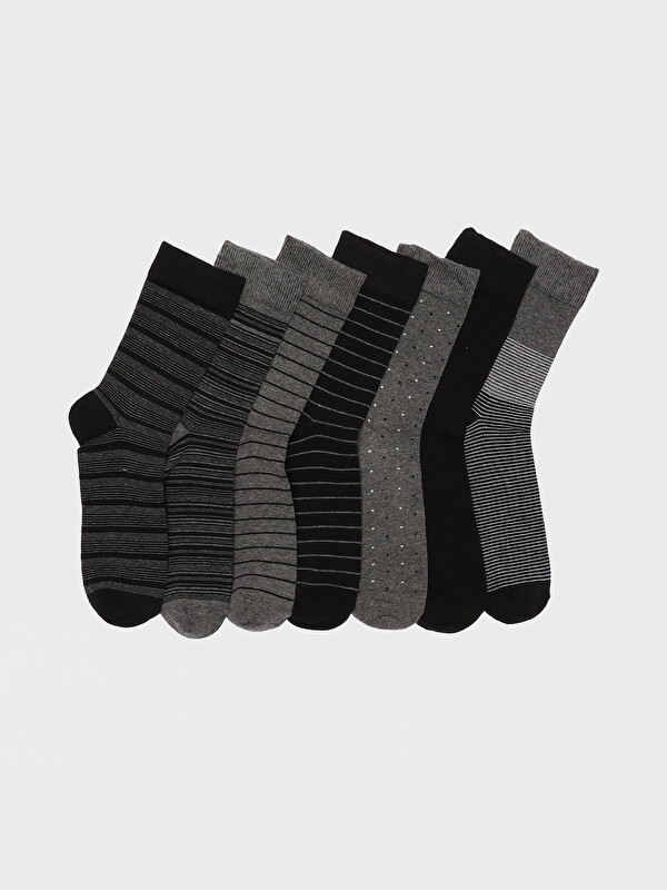 LCW ACCESSORIES Desenli Erkek Soket Çorap 7'li