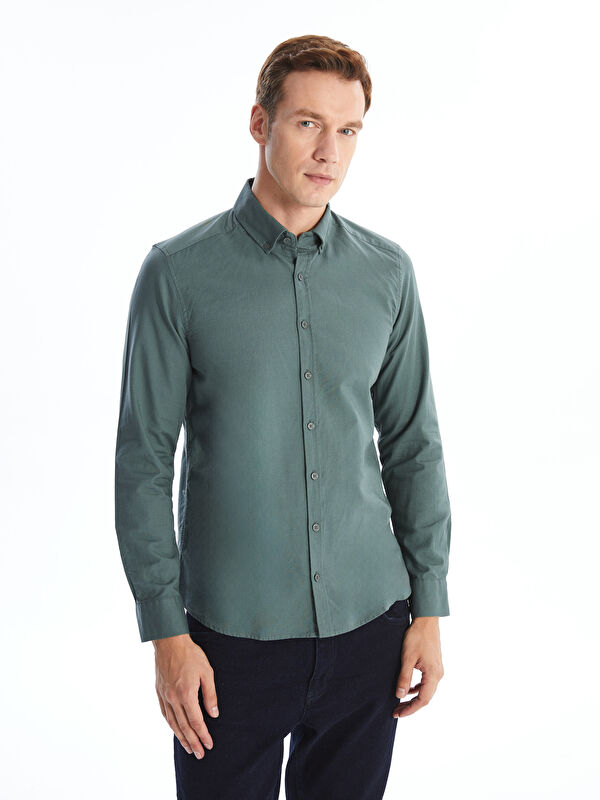 LCWAIKIKI Classic Slim Fit Long Sleeve Oxford Men's Shirt