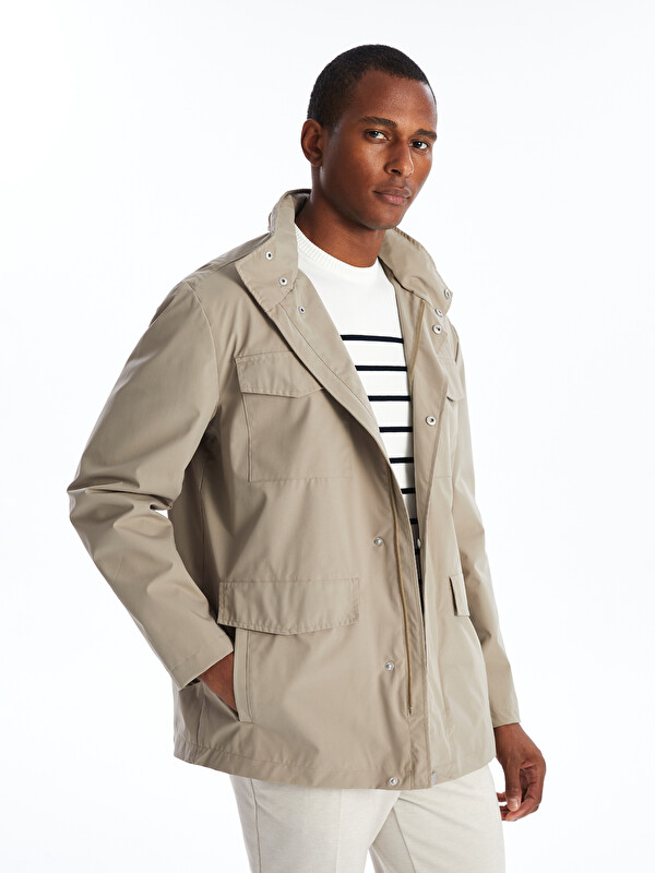 SOUTHBLUE Standard Fit Hooded Men's Coat - W40236Z8-RW0 | LC Waikiki