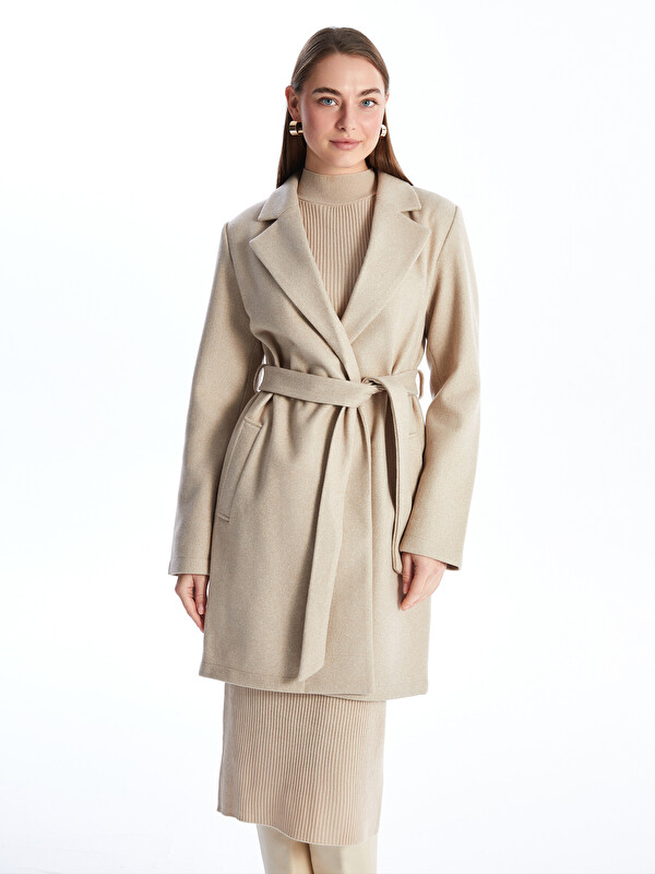 LCWAIKIKI Classic Jacket Collar Women's Cachet Overcoat - W40766Z8