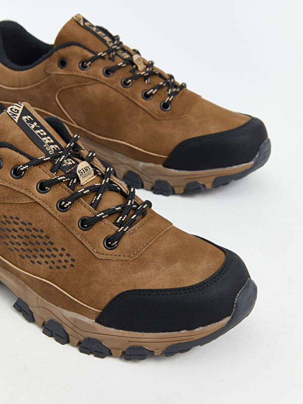 Bağcıklı Kalın Taban Erkek Trekking Ayakkabı - Görsel 4