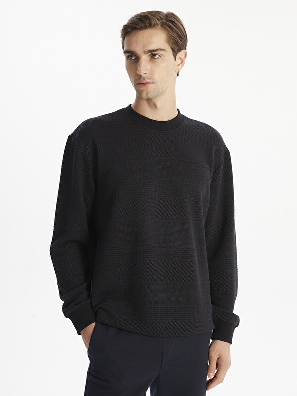 LCW Vision Sweat-shirt à Manches Longues pour Hommes avec Col Rond