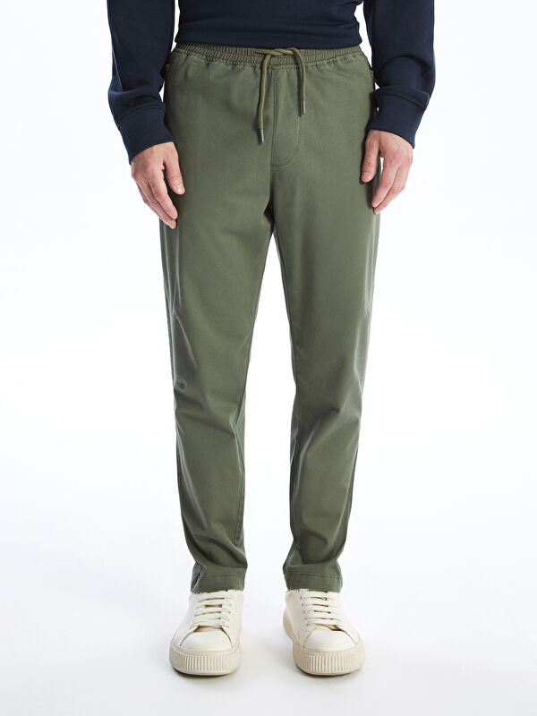 XSIDE Haki Standart Kalıp Gabardin Erkek Pantolon - W42238Z8-SAY | LCW