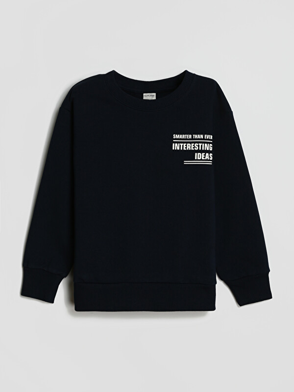 LCW Kids Crew Neck Printed Long Sleeve Boys' Sweatshirt