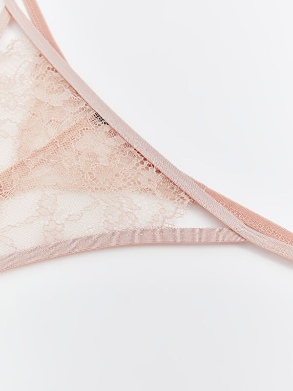 らっきーる LCW DREAM Pembe Dantelli Fantezi Tanga Külot - W43479Z8-FLK | LCW