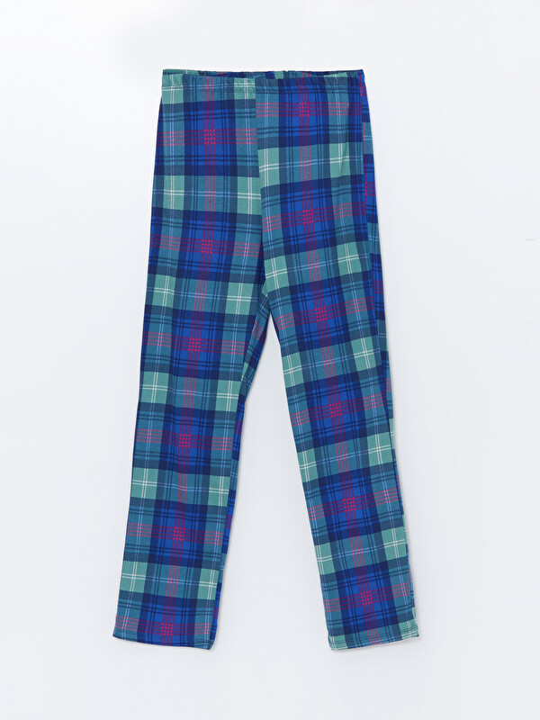 LCW Young Beli Lastikli Ekose Kadın Pijama Alt