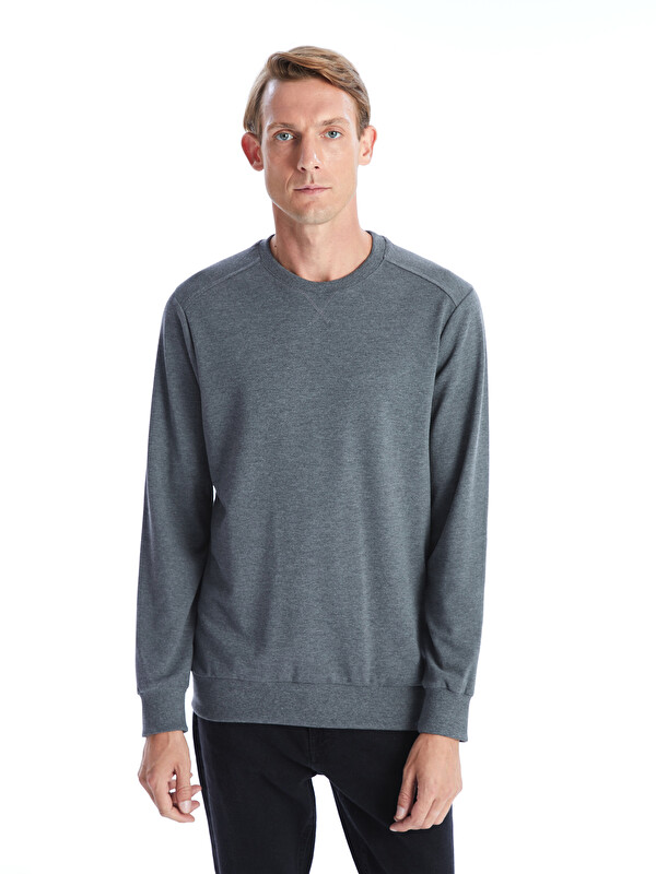 LCWAIKIKI Classic Sweat-shirt à Manches Longues pour Hommes avec Col Rond