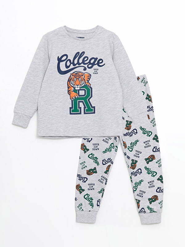 LCW Kids Пижамный комплект для мальчиков с круглым вырезом