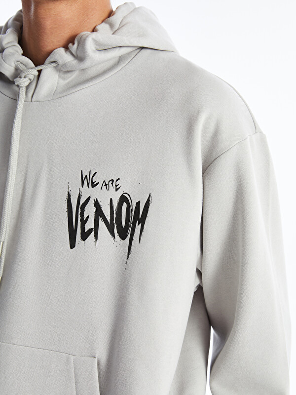 XSIDE Long Sleeve Venom Printed Men's Thick Hoodie - W46595Z8-YGE