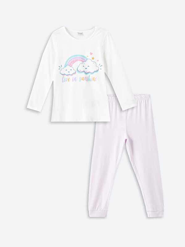 LCW DREAM Crew Neck Girls' Pyjama Set