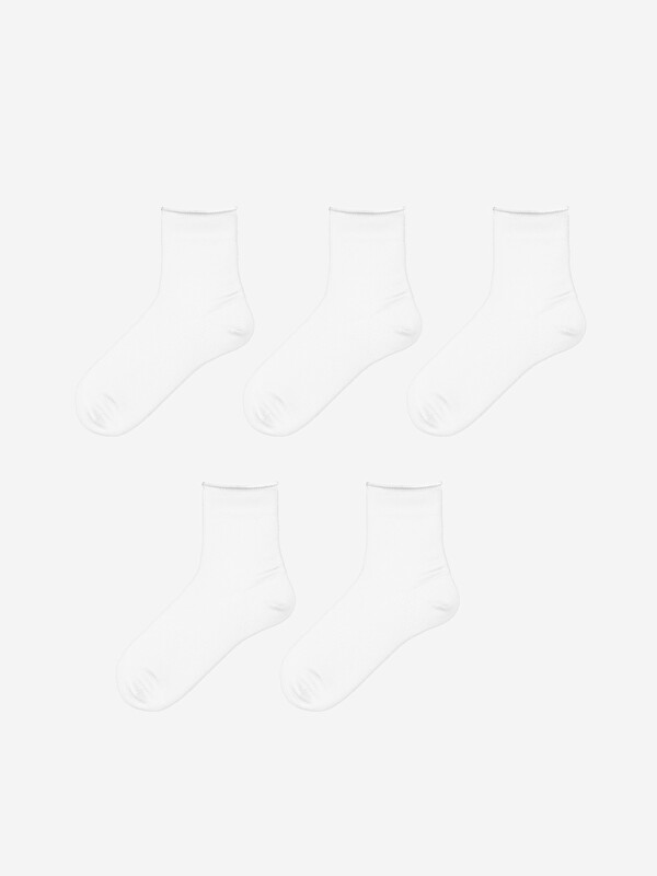 LCW DREAM Women's Plain Ankle Socks 5 Pack