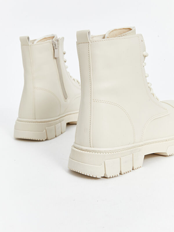 Deri Görünümlü Fermuarlı Erkek Bot - Görsel 6